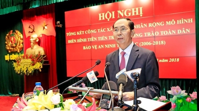 President Tran Dai Quang addresses the conference. (Photo: VNA)