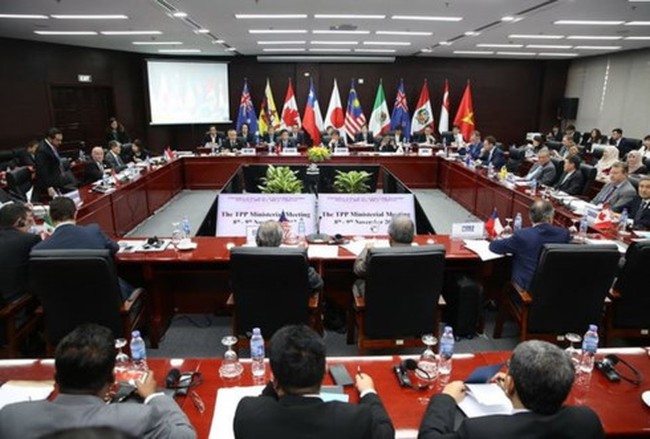 Ministers from countries that sign the Trans-Pacific Partnership Agreement met in Da Nang (Photo: AFP/VNA)