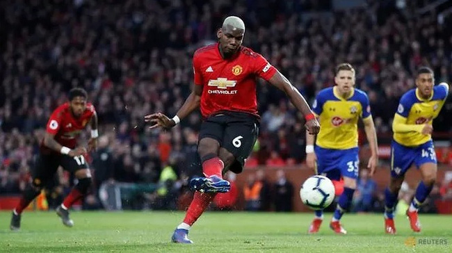 Premier League - Manchester United v Southampton - Old Trafford, Manchester, Britain - March 2, 2019 Manchester United's Paul Pogba misses a penalty. (Reuters)