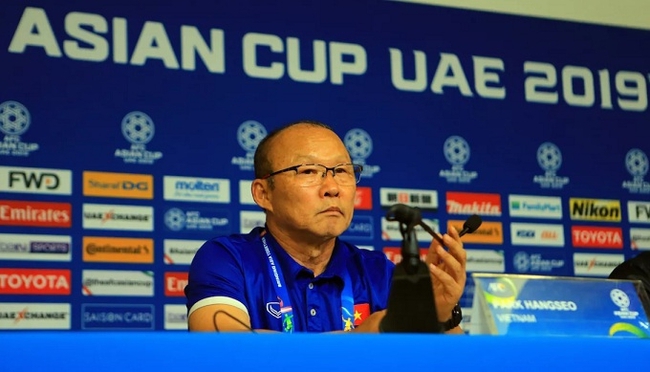 Vietnam coach Park Hang-seo at the press conference. (Photo: FOX Sports Asia)