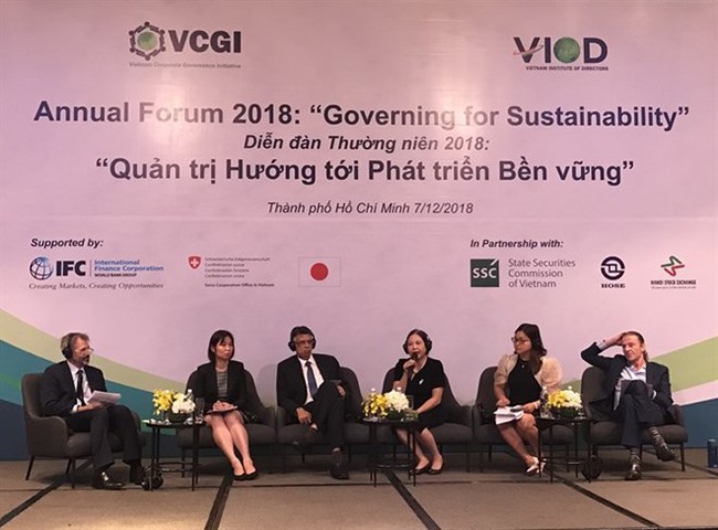 A forum held in HCM City on December 7 on corporate sustainability (Photo: VNA)