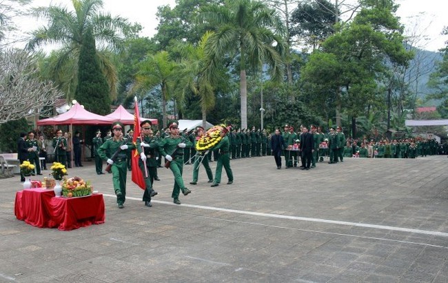 A ceremony was held to rebury remains of 11 martyrs (Source: nhandan.com.vn)