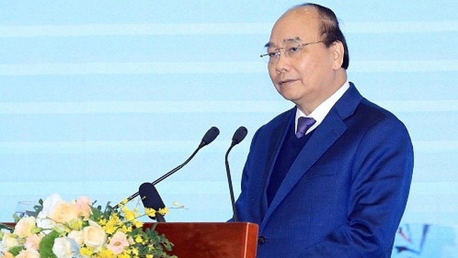 PM Nguyen Xuan Phuc speaking at a conference in Hanoi on December 27, 2019 to review the industry and trade sector’s operation in 2019 while mapping out plans for 2020. (Photo: VGP)