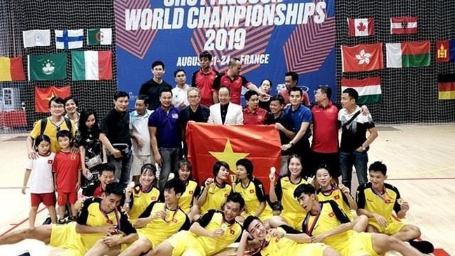 Vietnamese players at the 2019 World Shuttlecock Championships (Photo: nhandan.com.vn)