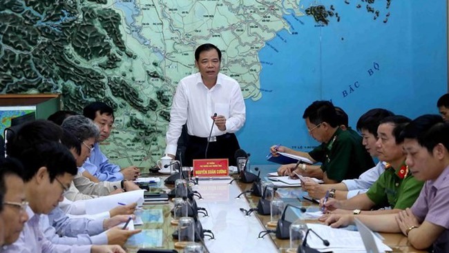 Minister of Agriculture and Rural Development, Nguyen Xuan Cuong, speaks at the meeting. (Photo: VNA)