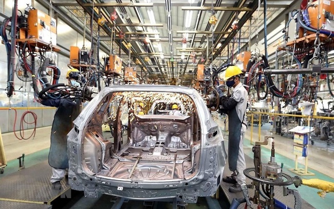 The car assembly factory of the Truong Hai Auto JSC in the Chu Lai Open Economic Zone in Nui Thanh district, Quang Nam province. (Photo: VNA)