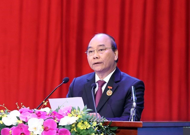 Prime Minister Nguyen Xuan Phuc speaks at the congress (Photo: VNA)