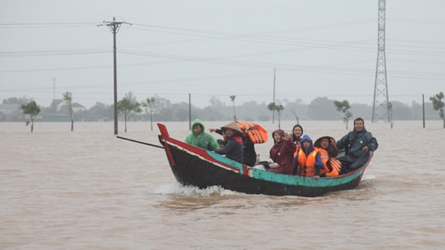 Floods in Cam Xuyen distric, Ha Tinh province. (Photo: baohatinh)