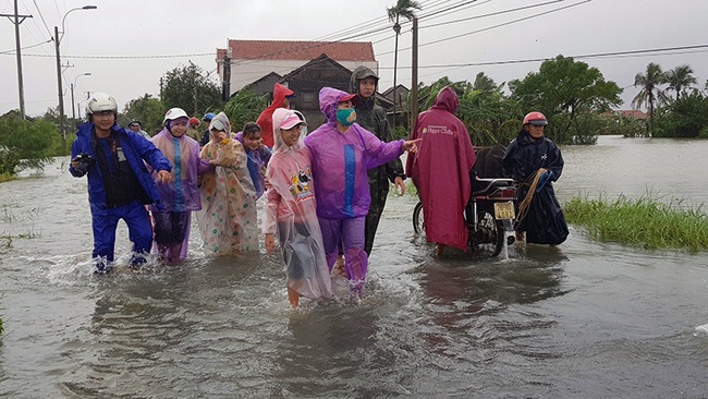 A flooded area in Phu Yen Province