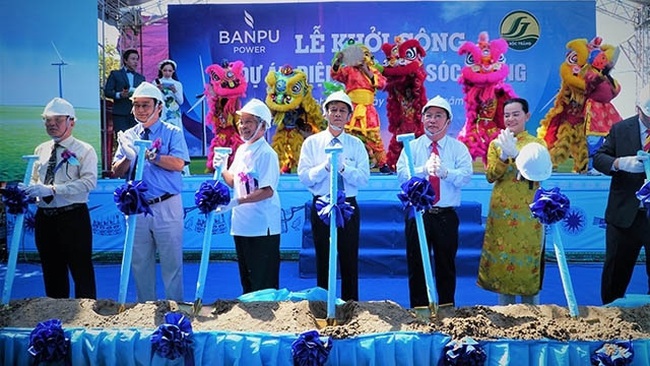 The ground-breaking ceremony of the wind power project