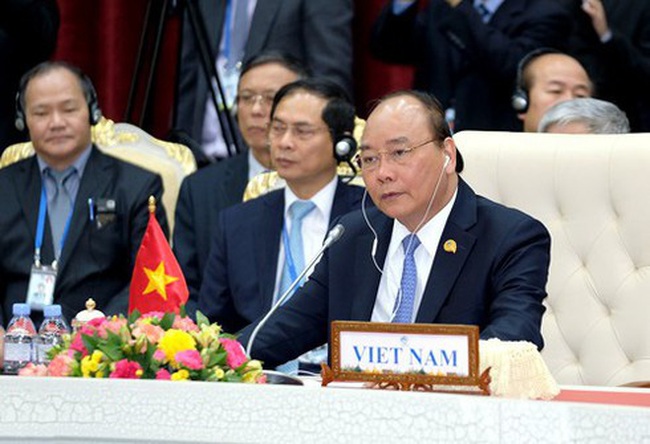 Prime Minister Nguyen Xuan Phuc speaks at the 2nd Mekong-Lancang Cooperation Summit in Phnom Penh (Photo: VGP)