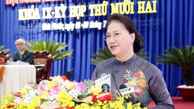 National Assembly Chairwoman Nguyen Thi Kim Ngan speaking at the event. (Photo: VNA)