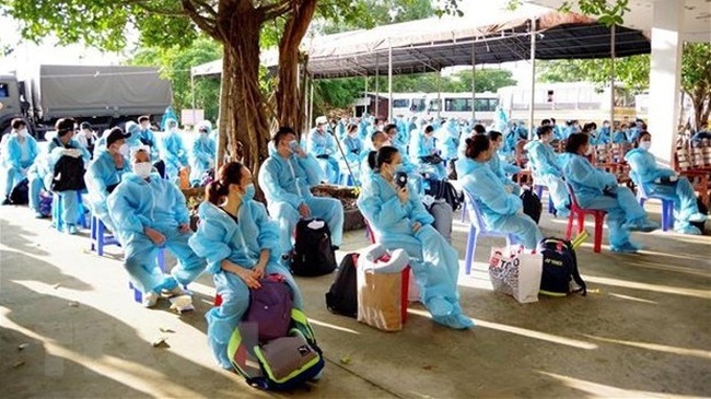 Vietnamese citizens returning from abroad stay at a concentrated quarantine facility (Illustrative photo: VNA)