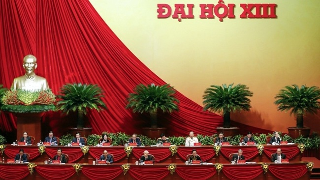 The presidium at the Congress (Photo: Duy Linh)