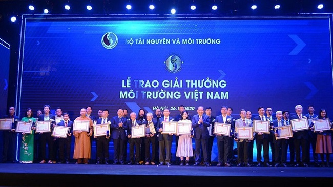 Winners of the 2020 Vietnam Environmental Awards were announced on December 26, 2020. (Photo: baotainguyenmoitruong.vn)