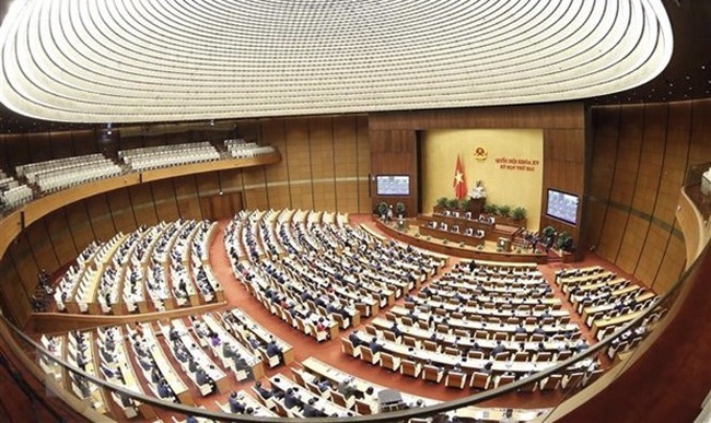 A working session of Vietnam's 15th National Assembly (Photo: VNA)