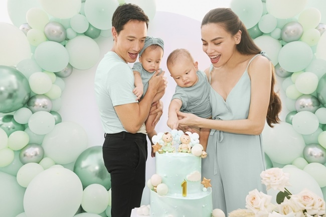 Kim Lý và Hồ Ngọc Hà mừng sinh nhật đầu tiên của Lisa và Leon | VTV.VN