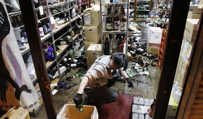 The quake, which was also felt in Tokyo, struck at around 11:07 pm on February 13. (Photo: Kyodo)