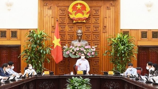 Prime Minister Pham Minh Chinh speaks at the working session (Photo: VGP)