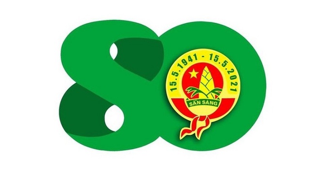 The logo celebrating 80 years of the Ho Chi Minh Vanguard Children Union.