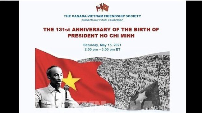 The online seminar held by the Canada – Vietnam Friendship Society (Photo: VNA)