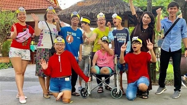 Disabled children in Hoa Binh village in Ho Chi Minh City's Tu Du Hospital (Photo: VNA)