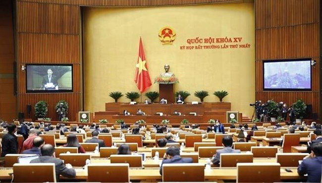 Scene at a sitting of the first extraordinary session(Photo: VNA)