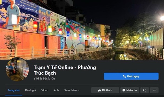 Fanpage of Truc Bach ward 's online medical station (Photo: VNA)