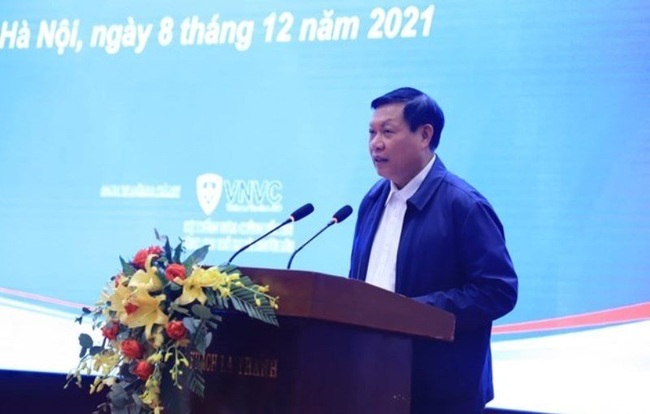 Deputy Health Minister Do Xuan Tuyen speaking at the ceremony. (Photo: Vietnam+)