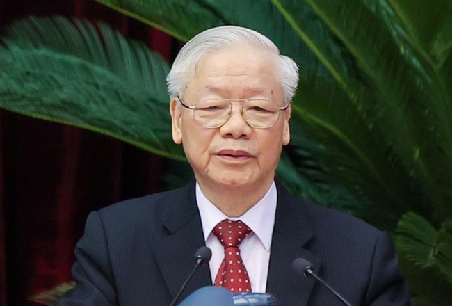 Party General Secretary Nguyen Phu Trong speaking at the conference (Photo: SGGP)