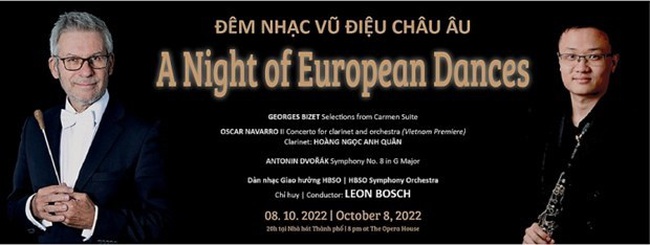 The concert titled “A Night of European Dances” will highlight the premiere of Spanish composer Oscar Navarro’s second Concerto for Clarinet and Orchestra in Vietnam (Photo: VNA)