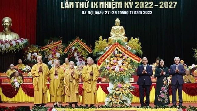 The 9th National Buddhist Congress opened in Hanoi on November 28. (Photo: VNA)