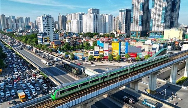 After nearly a year of operation, Hanoi's first metro project, the Cat Linh – Ha Dong urban railway  has served more than 7.2 million passengers. (Photo: VNA)