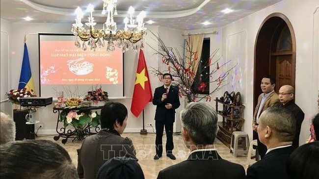 The get-together of the Vietnamese community in Ukraine (Photo: VNA)