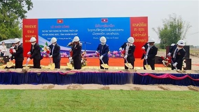 The ground-breaking ceremony for the project (Photo: VNA)
