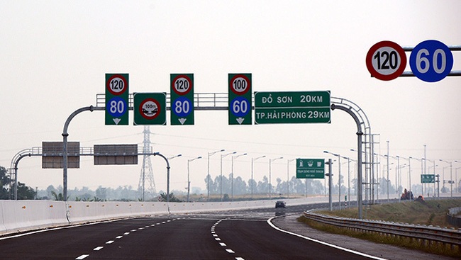 A section of the Hanoi-Hai Phong Expressway.