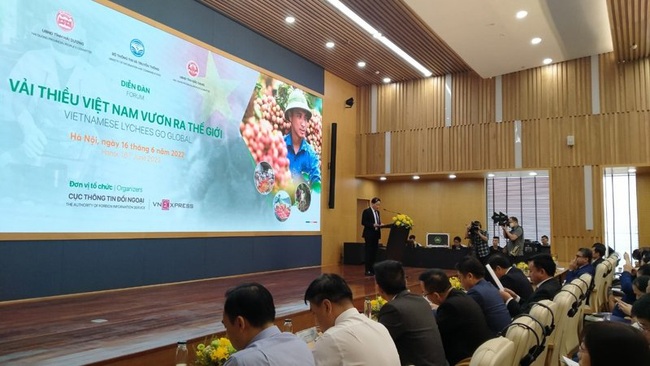 The forum on promoting Vietnamese lychees in the global market.
