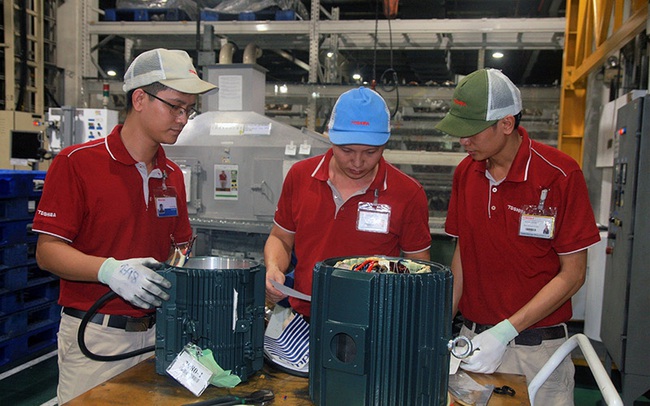 The production of electrical equipment at an FDI enterprise in Dong Nai. (Photo: THIEN VUONG)