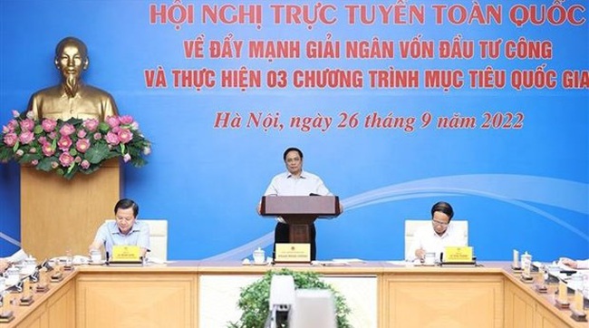 Prime Minister Pham Minh Chinh speaks at the event (Photo: VNA)