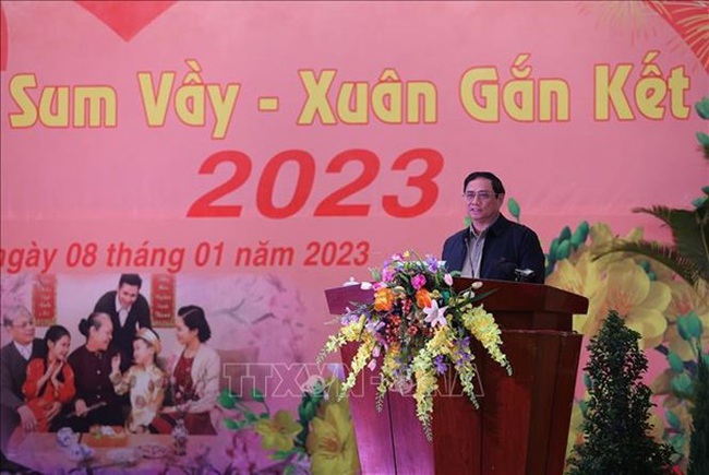 Prime Minister Pham Minh Chinh speaks at the event (Photo: VNA)