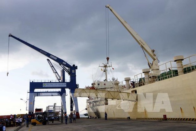 At Tan Cang Cai Cui port in Can Tho (Photo: VNA)