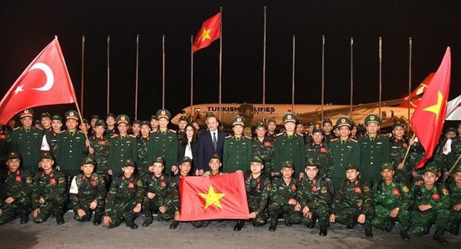 At the send-off ceremony (Photo: qpvn.vn)