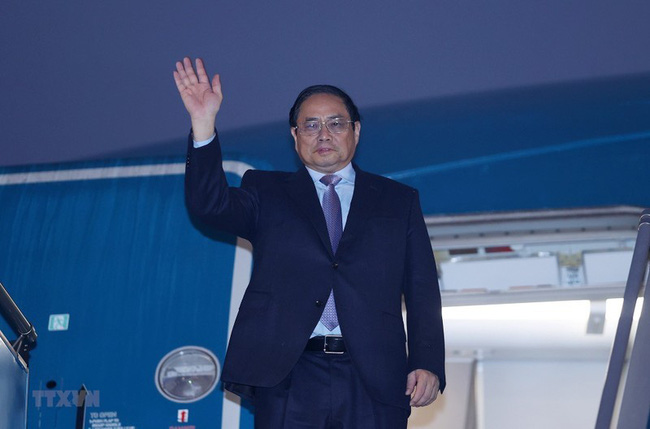 Prime Minister Pham Minh Chinh leaves Hanoi for official visit to Laos (Photo: VNA)
