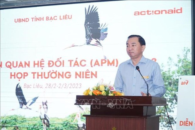 Vice Chairman of the provincial People’s Committee Phan Thanh Duy speaks at the event. (Photo: VNA)