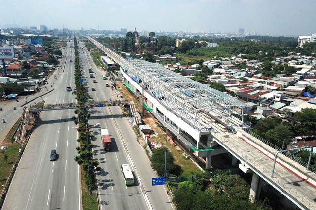 A section of Ho Chi Minh City's Ben Thanh-Suoi Tien metro line.