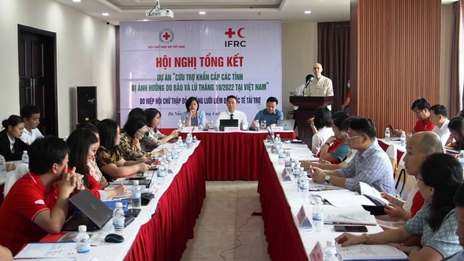 The conference to review the Vietnam Red Cross Society's typhoon relief work in 2022.