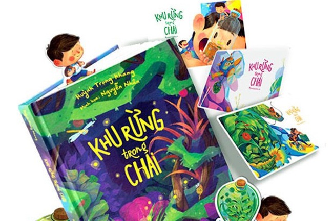 Young author Huynh Trong Khang’s 'Khu Rung trong Chai' (Forest in the Bottle) sends the message of protecting the environment and the planet to child readers. (Photo courtesy of Phuong Nam Books)