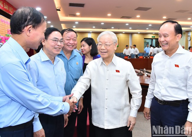 Party leader meets Hanoi voters ahead of NA's coming session (Photo: NDO)