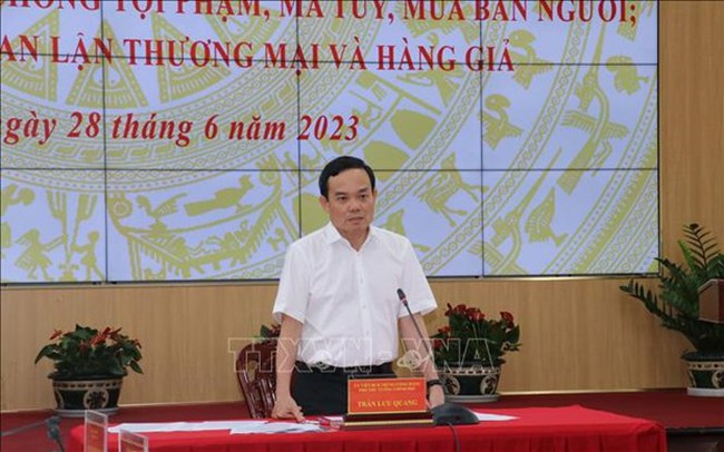 Deputy PM Tran Luu Quang speaks at the event (Photo: VNA)