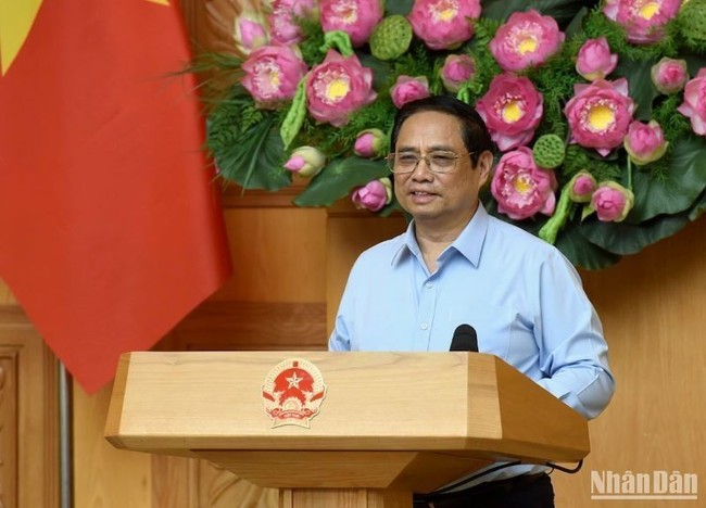 Prime Minister Pham Minh Chinh speaking at the meeting (Photo: NDO)